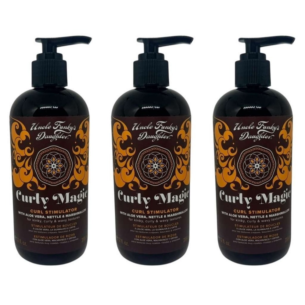 Uncle Funky's Daughter Curly Magic Curl Stimulator 12 oz with Aloe Vera Lot of 3